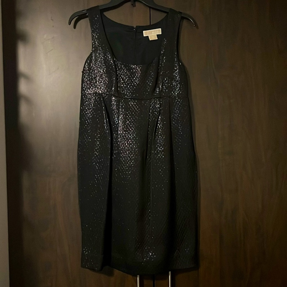 NWT michael by Michael Kors black metallic mini dress